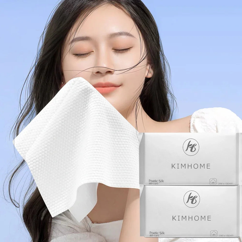 Disposable Cotton Face Towels – Soft Cleansing & Drying Wipes for Skincare, Travel & Bathroom