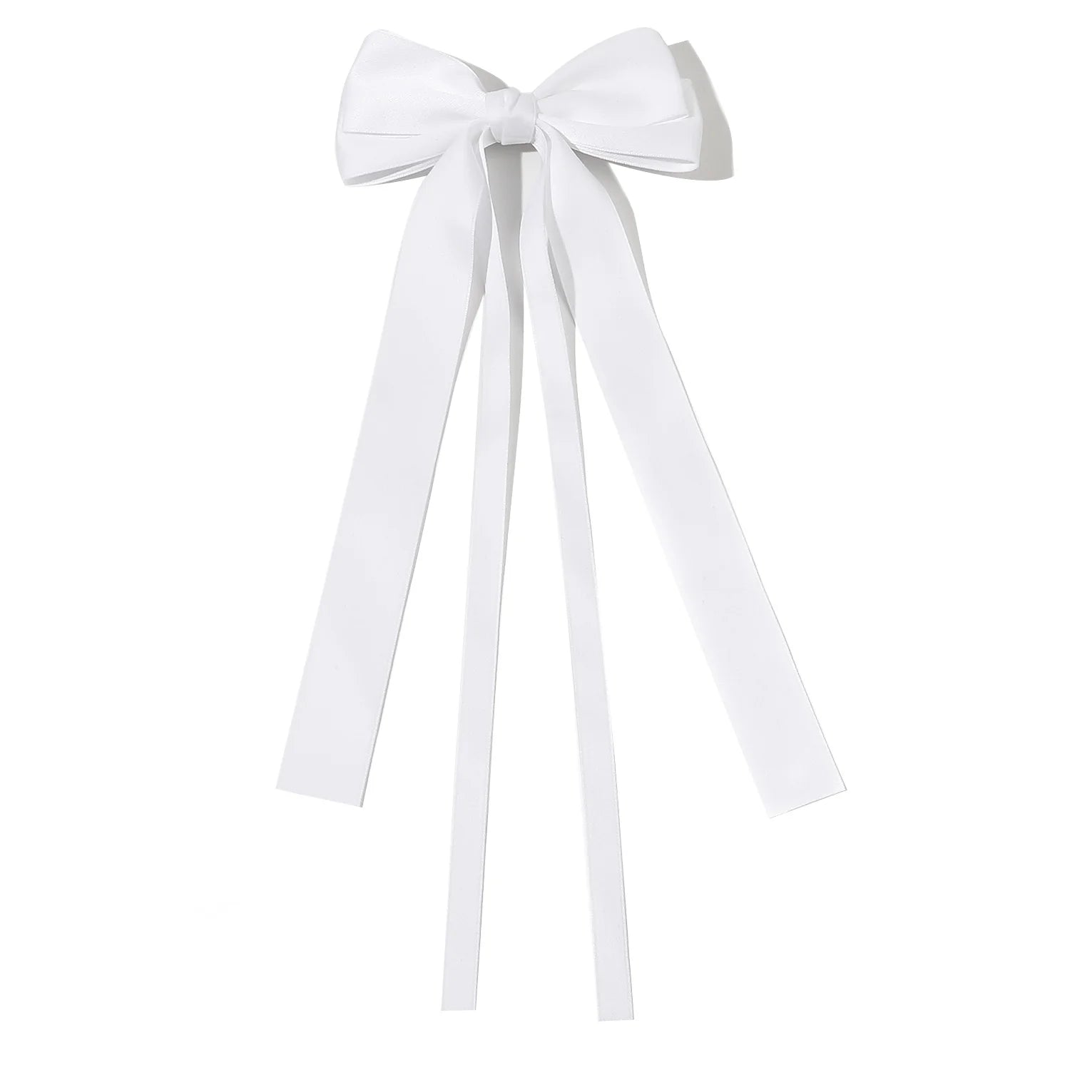 Korean Solid Color Ribbon Double Bowknot Hair Clips
