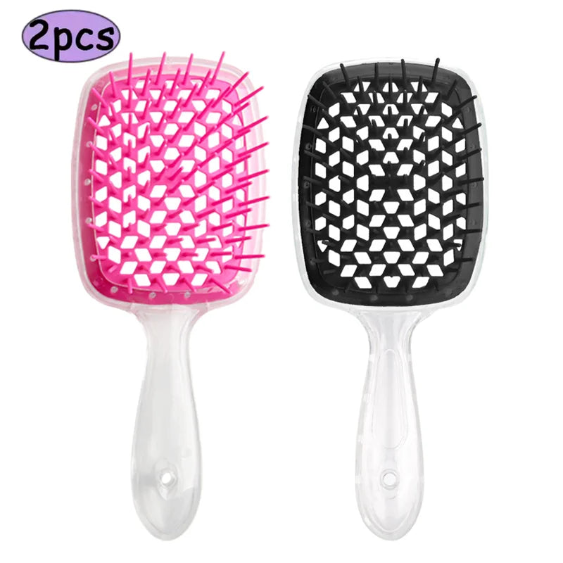 2pcs Professional Comb Detangling Hair Brush Scalp Massage Anti-static