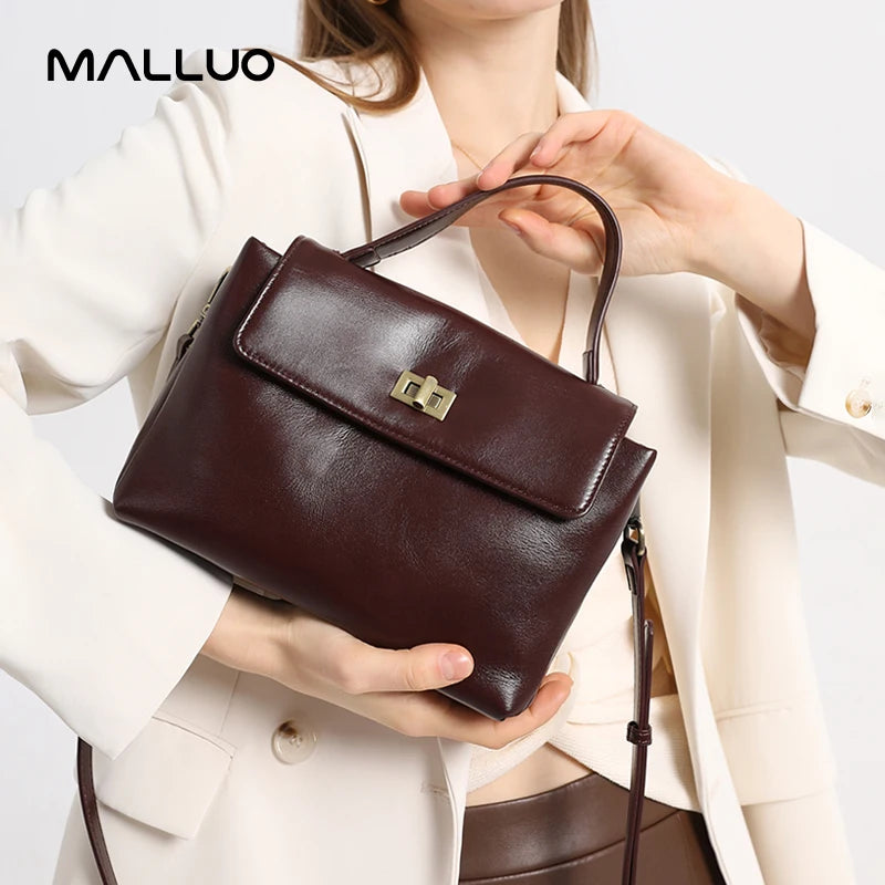 Malluo Women's Cow Genuine Leather Shoulder Bag