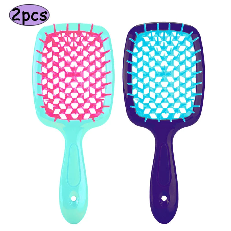2pcs Professional Comb Detangling Hair Brush Scalp Massage Anti-static