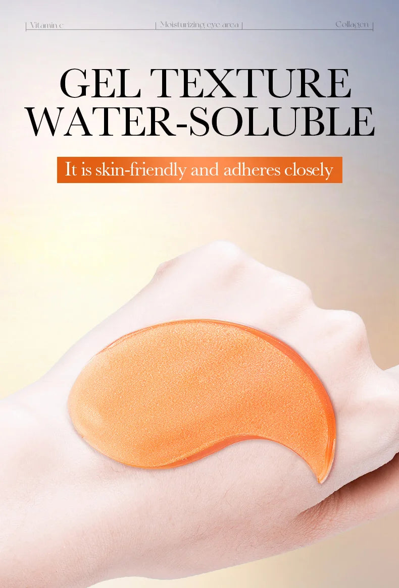 80pcs BIOAQUA Vitamin C Crystal Collagen Eye Mask Anti Dark Circles Whitening Anti-Wrinkles Moisturizing Anti-Aging Eye Patches Nanasbeautyholic