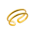 18K Gold Plated Zircon Flower & Leaf Ring | Adjustable Stainless Steel | Women's Aesthetic Wedding Band