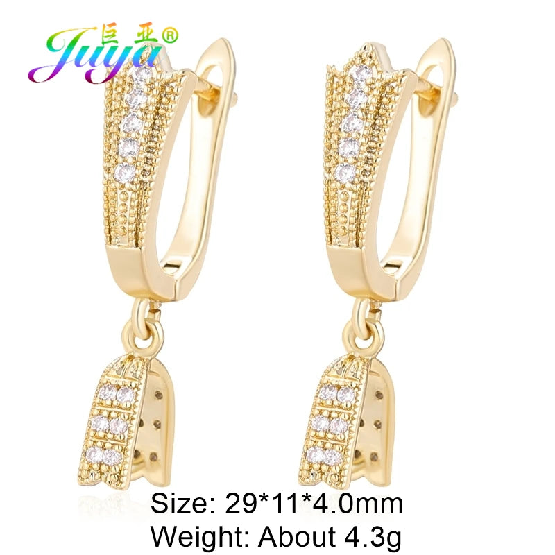 18K Gold Plated Zircon Earring Hooks for DIY Jewelry Making – Leverback Ear Wire Findings