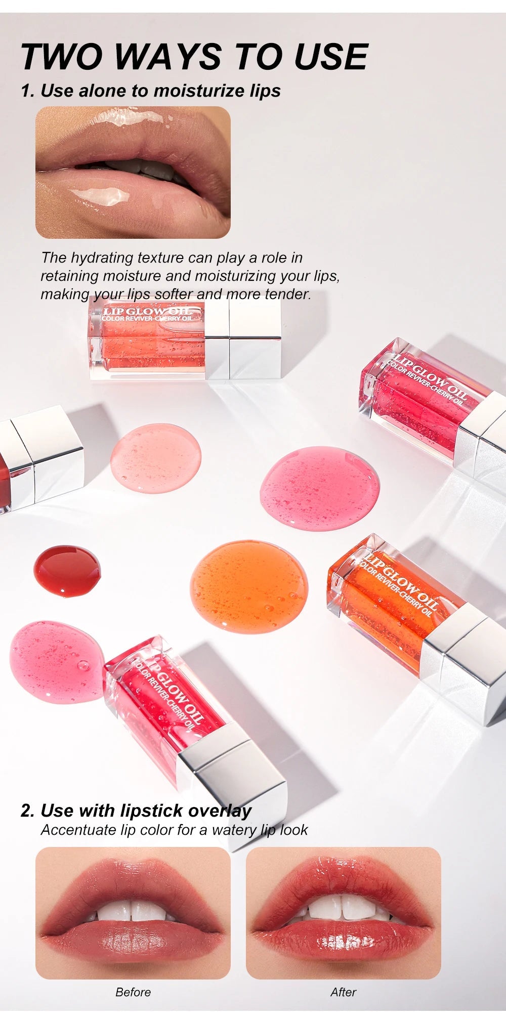 YOUNG VISION Lip Moisturizing Oil 5 Colors Available Dudu Lip Color Water Mist Lip Gel Moisturizing and Moisturizing Lip Color Nanasbeautyholic