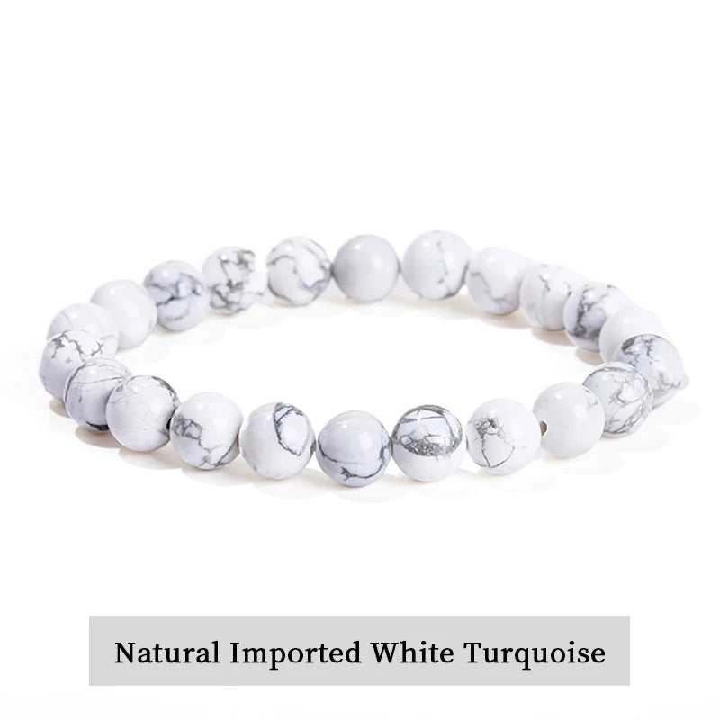 Natural Gemstone Bead Bracelet — Amethyst, Tiger Eye, Crystal, Agate & More | Reiki Healing Jewelry