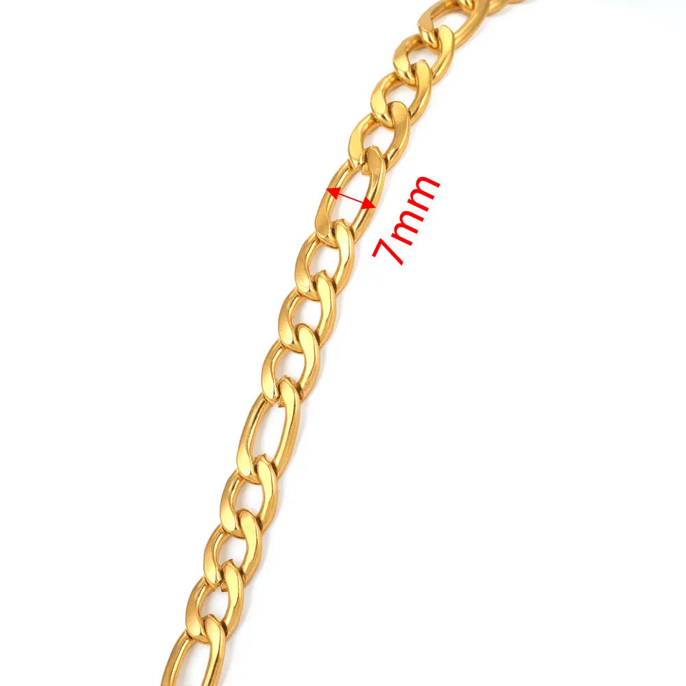 1 Meter 18K Gold Plated Stainless Steel Link Chain for Jewelry Making – Bulk Rolo Cable Necklace & Bracelet Chain