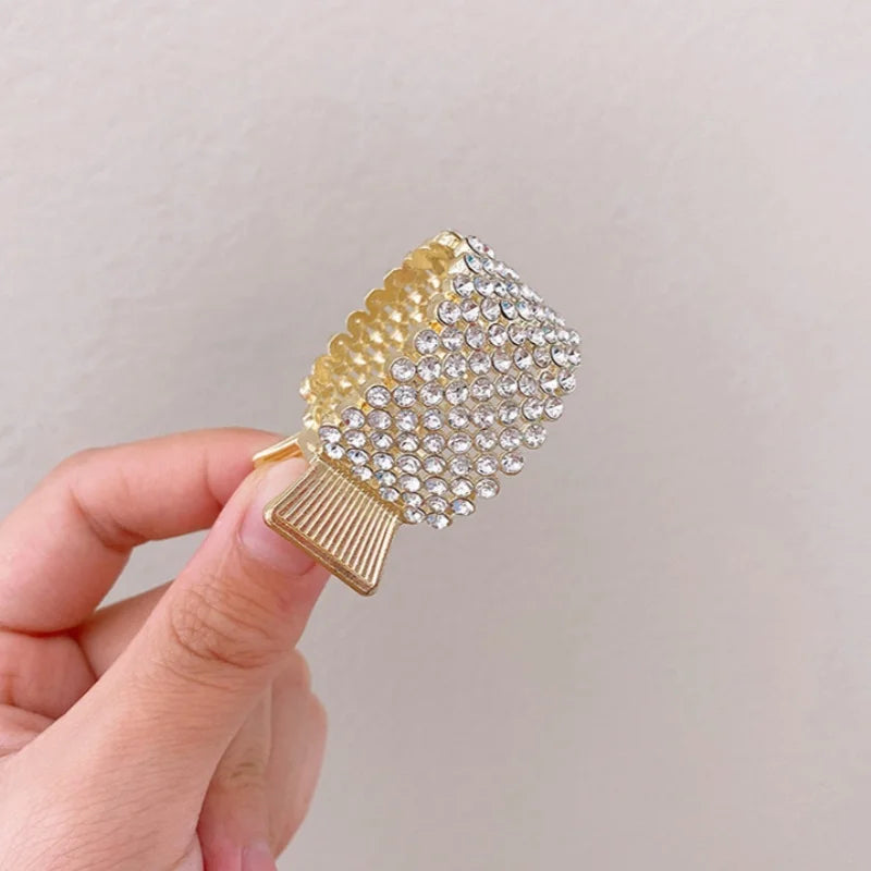 Fashion Pearl Rhinestone Metal Hair Clip