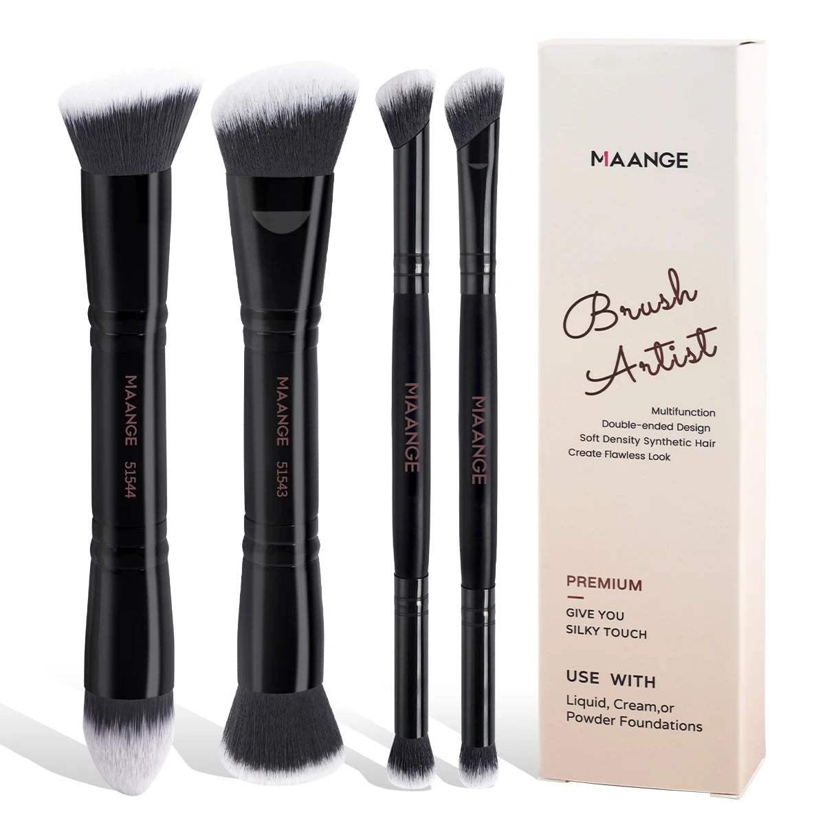 MAANGE 4pcs Basic Makeup Brushes Set