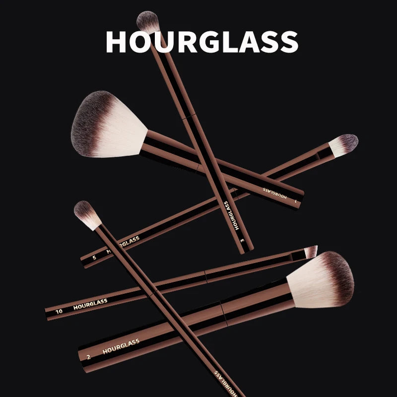Hourglass Makeup Brush- No.10 Angled Eyeliner/ Eyebrow Brush Soft and Skin-friendly Fiber Hair Fashion Design Single Eye Brush Nanasbeautyholic