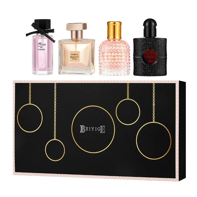 Original Women Perfume Gift Box Perfumes Set 4PCS*25ML Long Lasting Fresh Fragrance Eau De Toilette Gift For Women Men Pheromone Nanasbeautyholic