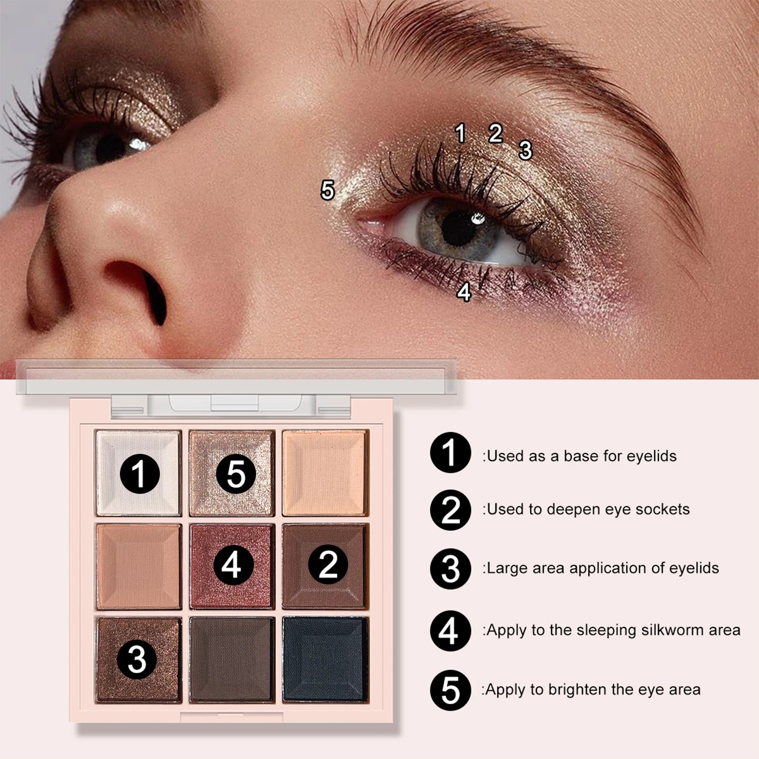 Eye shadow Palette, Matte & Shimmer Finish