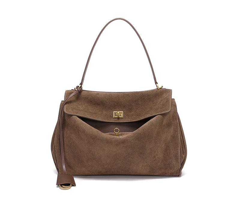 Women's Suede genuine leather Bag Shoulder Handbag Luxury Designer