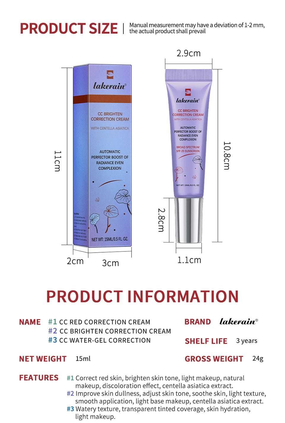 CC Water-Gel Cream Foundation – Hydrating, Color-Correcting Coverage with Centella Asiatica