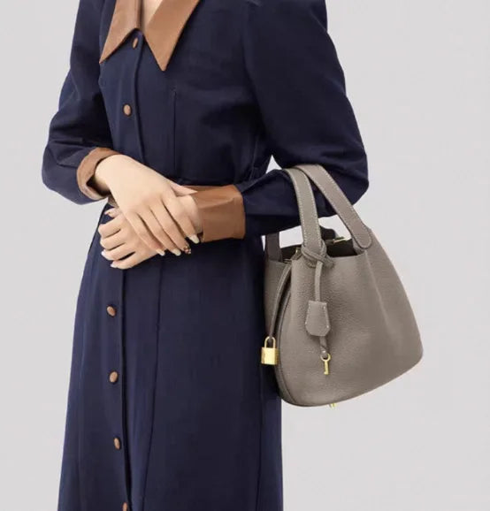 Faux Leather Bucket Bag – Chic & Versatile Women's Handbag