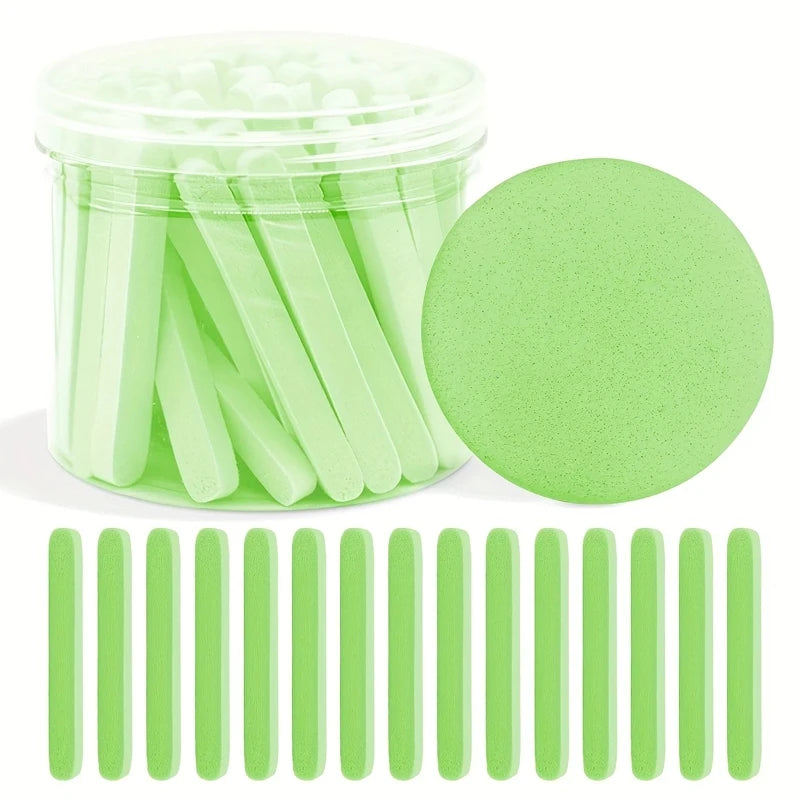 Compress Face Wash Puff with Storage Box Facial Cleansing Sponge for Makeup Remover Round Face Wash Sponge Skincare Beauty Tool Nanasbeautyholic