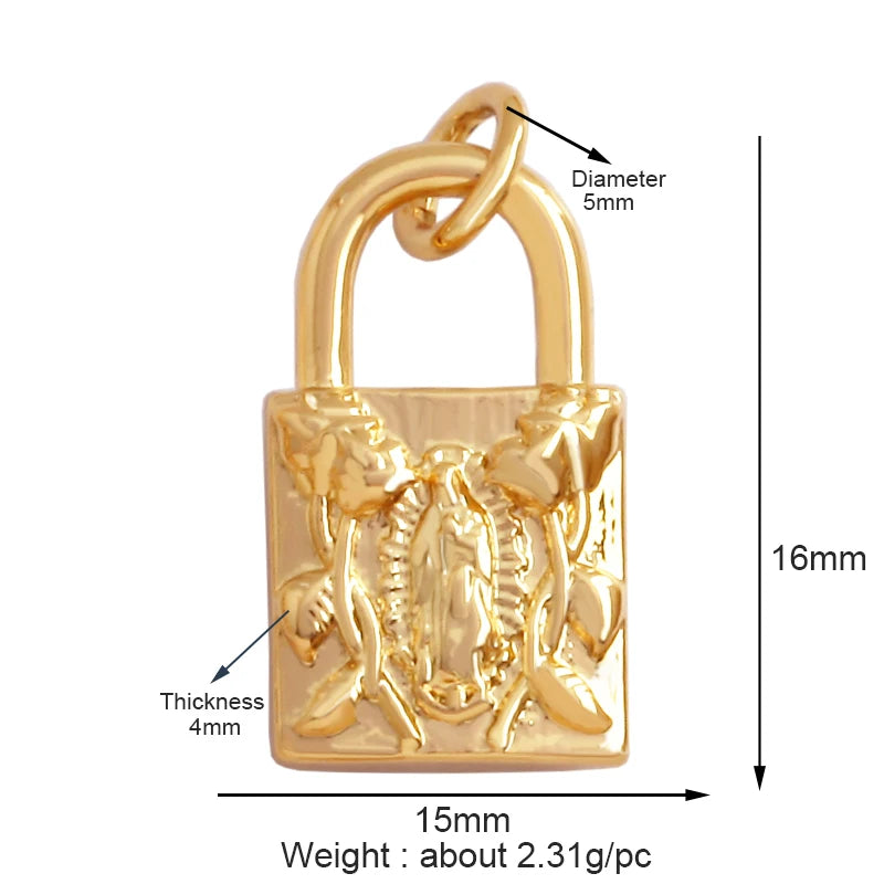 18K Gold Plated Rainbow Enamel Charm Pendant for DIY Jewelry Making – Necklace & Bracelet Findings