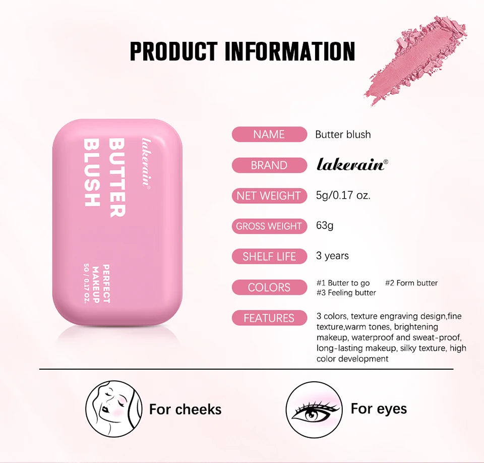 Professional Makeup Powder Blush 12HR Wear Vegan Formula Blusher Makeup Blush in Bar Cosmetics Palette Powder Pink Cream Face Nanasbeautyholic
