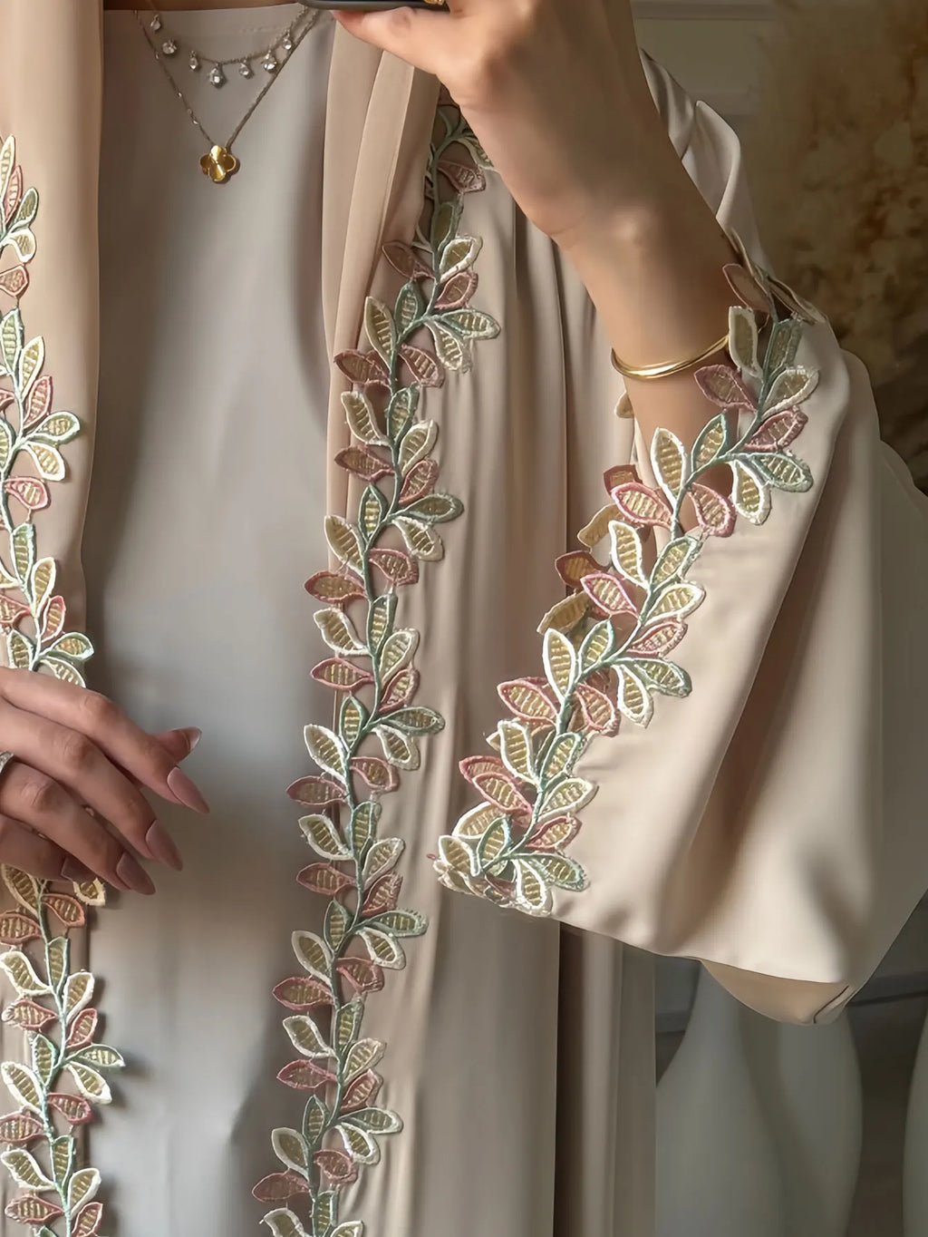 Elegant Embroidered Abaya | Loose Fit Modest Dress for Women