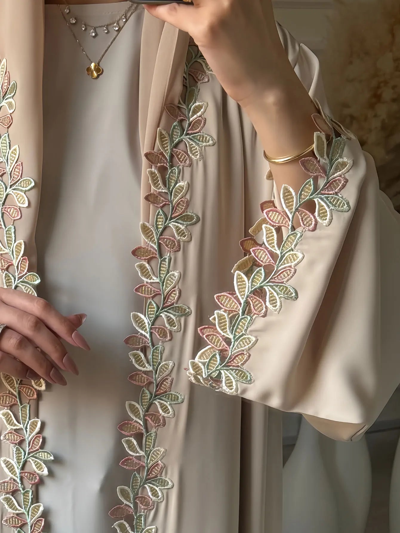 Elegant Embroidered Abaya | Loose Fit Modest Dress for Women