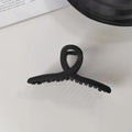 Women Elegant Black Geometric Plastic Hair Claw
