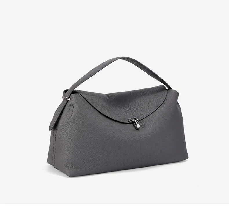 Genuine Cowhide Leather Shoulder Bag – Large Capacity Luxury Handbag for Women