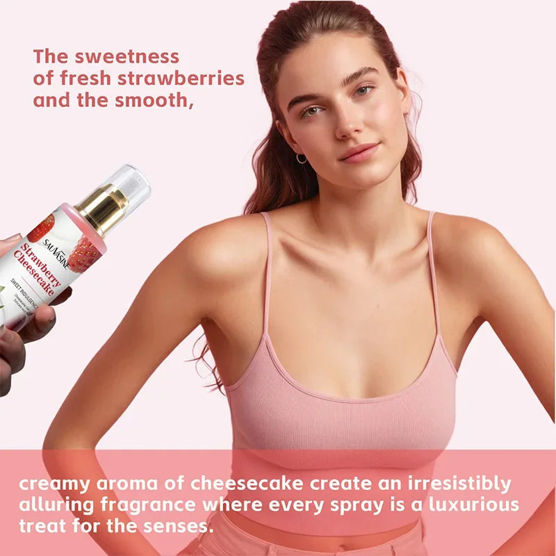 Strawberry Women's Perfume Clothing Spray Vitality Charm Coconut Body Milk Fragrance Spray Brand Sweet Charm Strawberry Perfume Nanasbeautyholic
