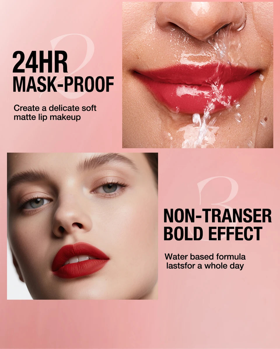 Integrated waterproof lipliner+lipstick lipstick lipstick set,no smudge,no fade,no cup,durable,easy to create a perfect makeup! Nanasbeautyholic