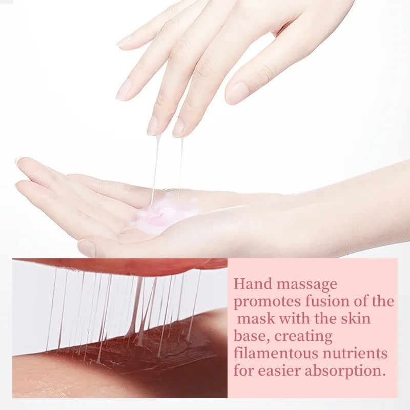 30 Pieces/Box, Peach Sleeping Mask, Contains Niacinamide, Stretchable Mask, Hydrating and Non-Greasy, Moisturizing, Replenishes Skin Moisture, Portable, Suitable for Home and Travel Use Nanasbeautyholic