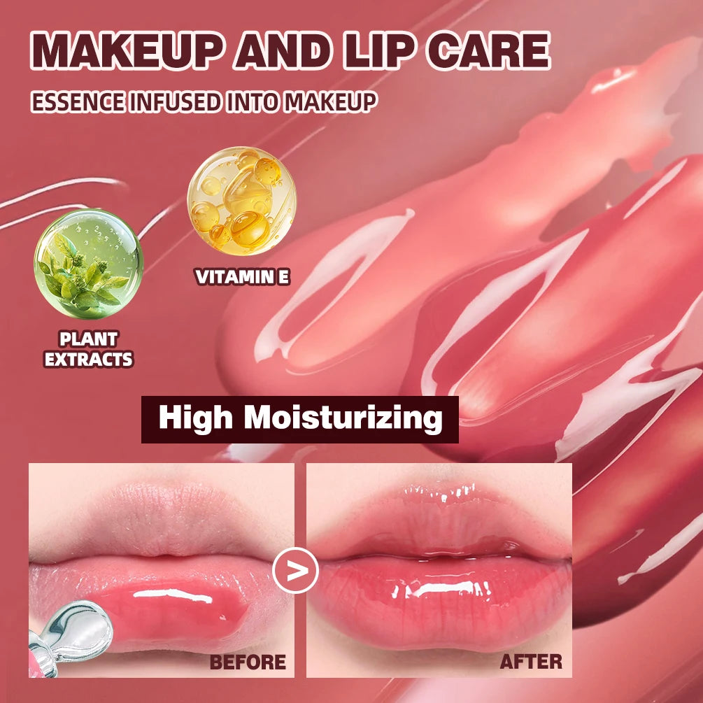 QIBEST Mirror Pearl Lipgloss Long Lasting Moisturizing Lipstick Shine Glitter Lip Glaze Non Stick Cup Jelly Pout Lip Tint Makeup Nanasbeautyholic