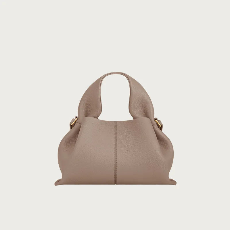Genuine Leather Cloud Bag – Soft Dumpling Crossbody & Shoulder Tote