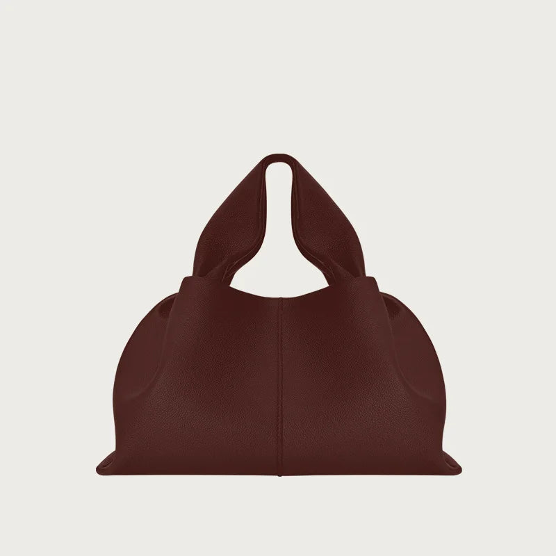 Genuine Leather Cloud Bag – Soft Dumpling Crossbody & Shoulder Tote