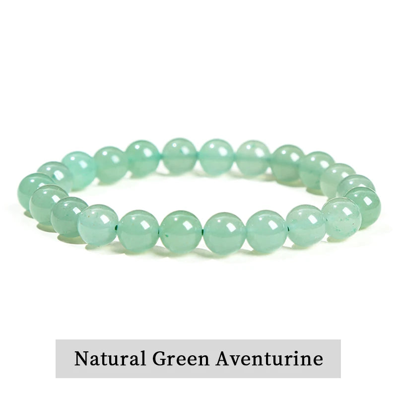 Natural Gemstone Bead Bracelet — Amethyst, Tiger Eye, Crystal, Agate & More | Reiki Healing Jewelry