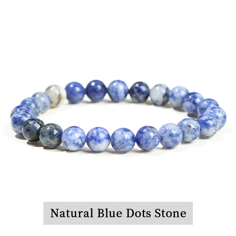 Natural Gemstone Bead Bracelet — Amethyst, Tiger Eye, Crystal, Agate & More | Reiki Healing Jewelry