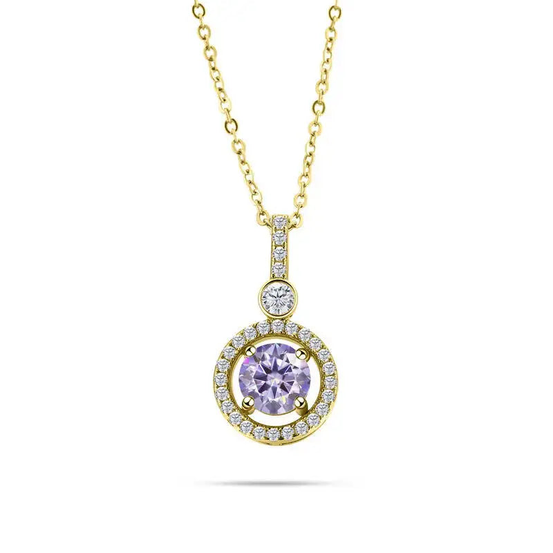 1ct Moissanite Pendant Necklace Sterling Silver — Outshines Diamonds, Captures Every Heart