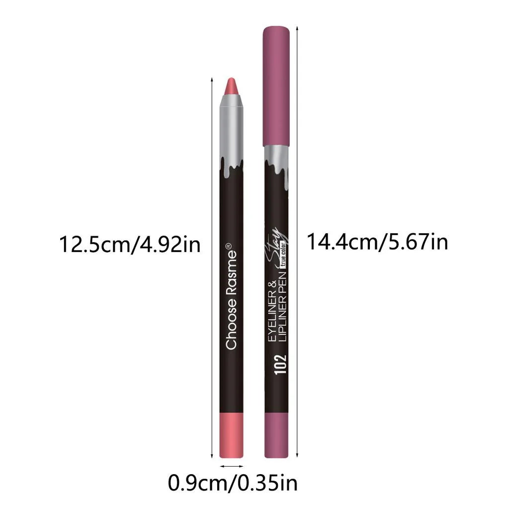 12 color matte lip liner set, lipstick pen in 12 colors, gift set, durable lip makeup Nanasbeautyholic