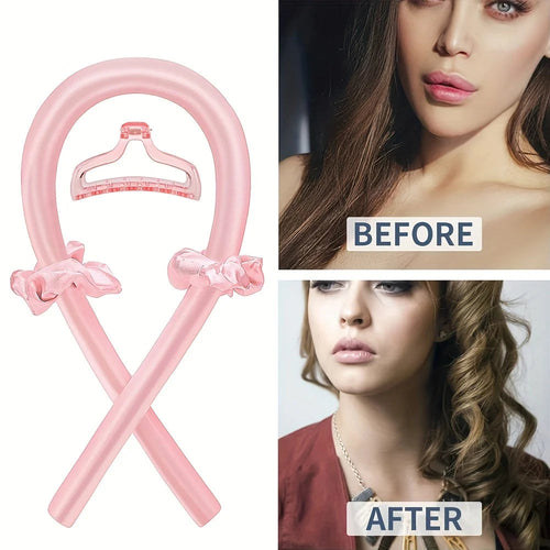5pcs Styling Set 4-in-1 Heatless Curling Set Hair Stick Headbands Clips Wide Toothed Hair Comb for DIY Styling Nanasbeautyholic