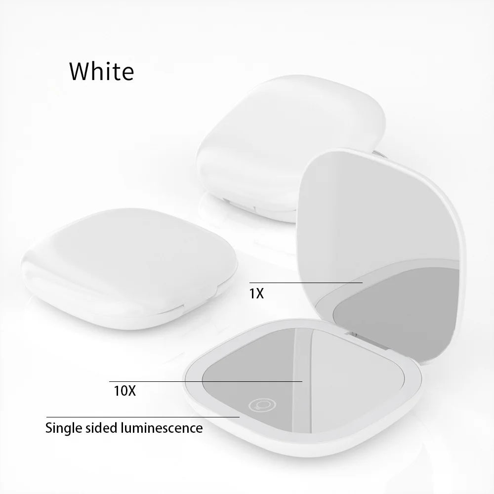 Mini Compact Foldable Pocket Hand Led Makeup Mirror