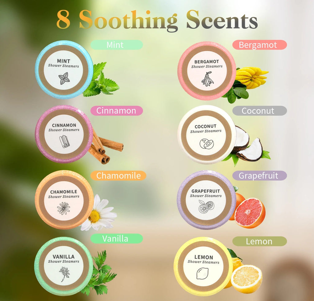 Shower Steamers Aromatherapy - Birthday Gifts for Women, 8 Pack Shower Bombs with Essential Oils, Spa Gifts for Women, Mom Nanasbeautyholic