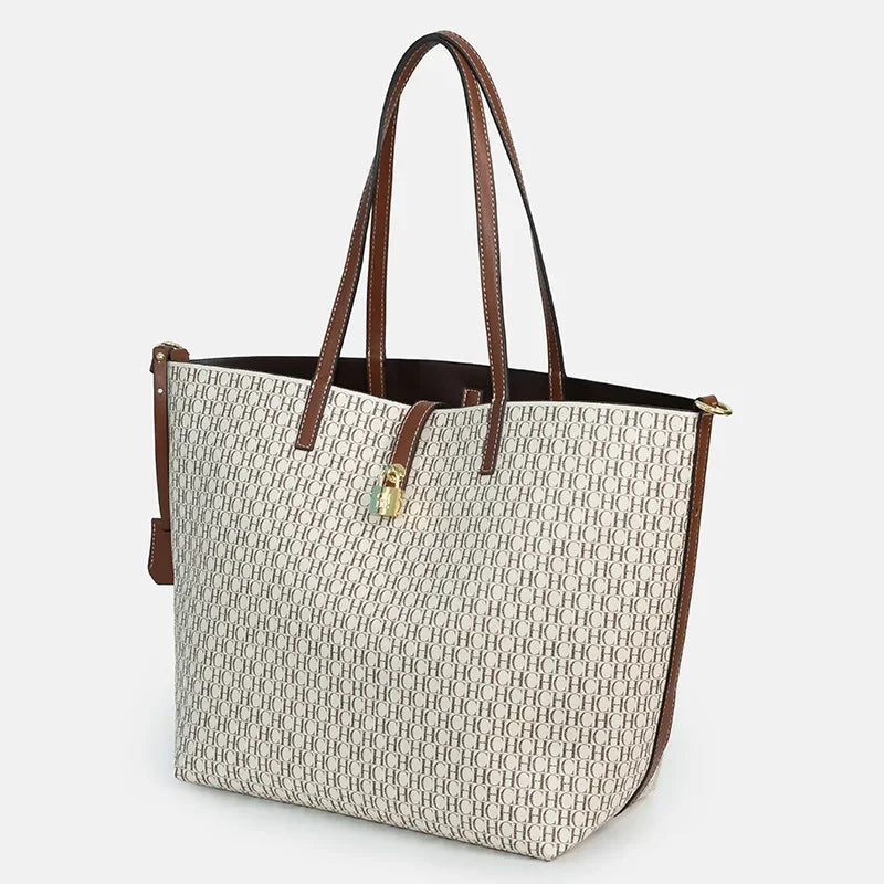 CH Elegant Light Luxury Practical With Bags Pure Color Simple Large Capacity Casual Resistant Brand Women's Bag Shoulder Bag Nanasbeautyholic