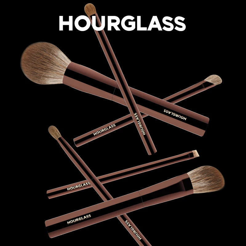 Hourglass Makeup Brush Set 10 Soft and Convenient Eyeshadow, Concealer, Stucco, Grooming Face Makeup Brushes Nanasbeautyholic