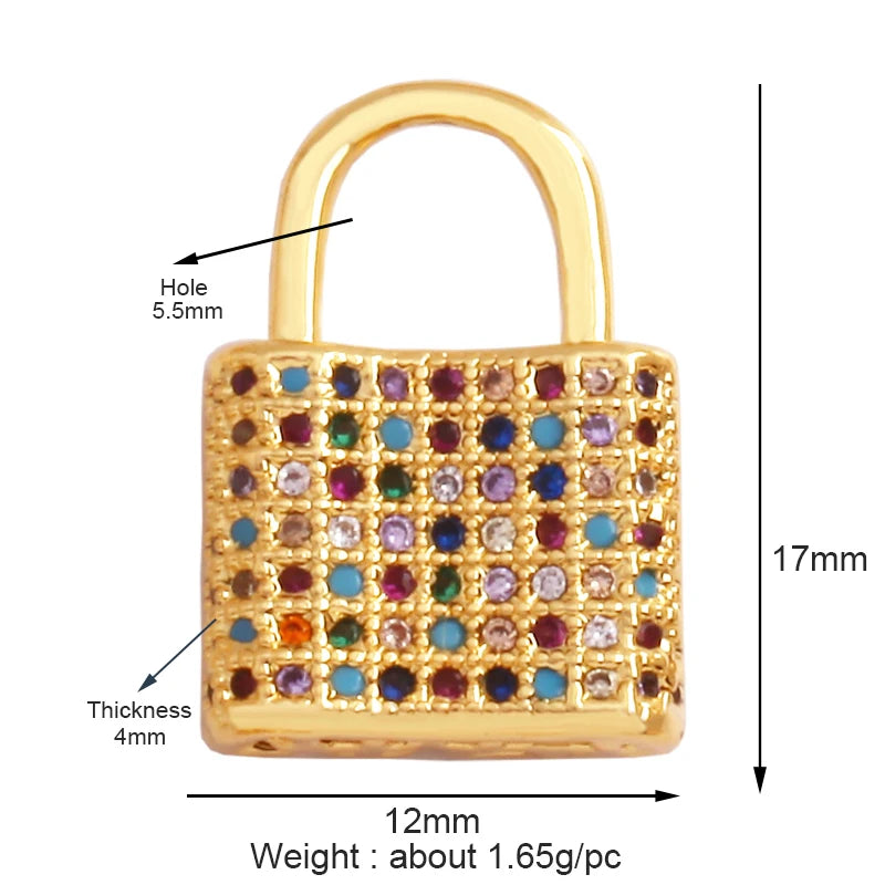 18K Gold Plated Rainbow Enamel Charm Pendant for DIY Jewelry Making – Necklace & Bracelet Findings