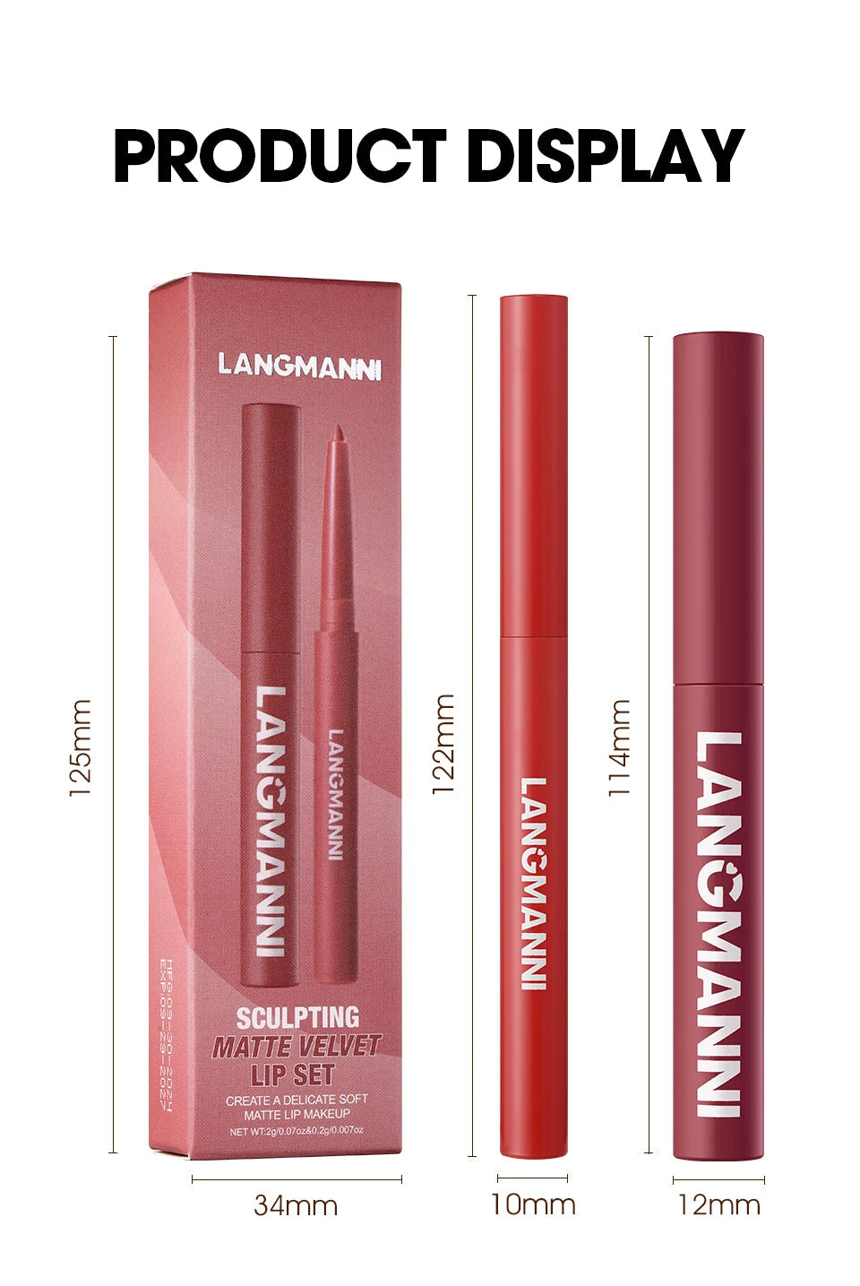 Integrated waterproof lipliner+lipstick lipstick lipstick set,no smudge,no fade,no cup,durable,easy to create a perfect makeup! Nanasbeautyholic