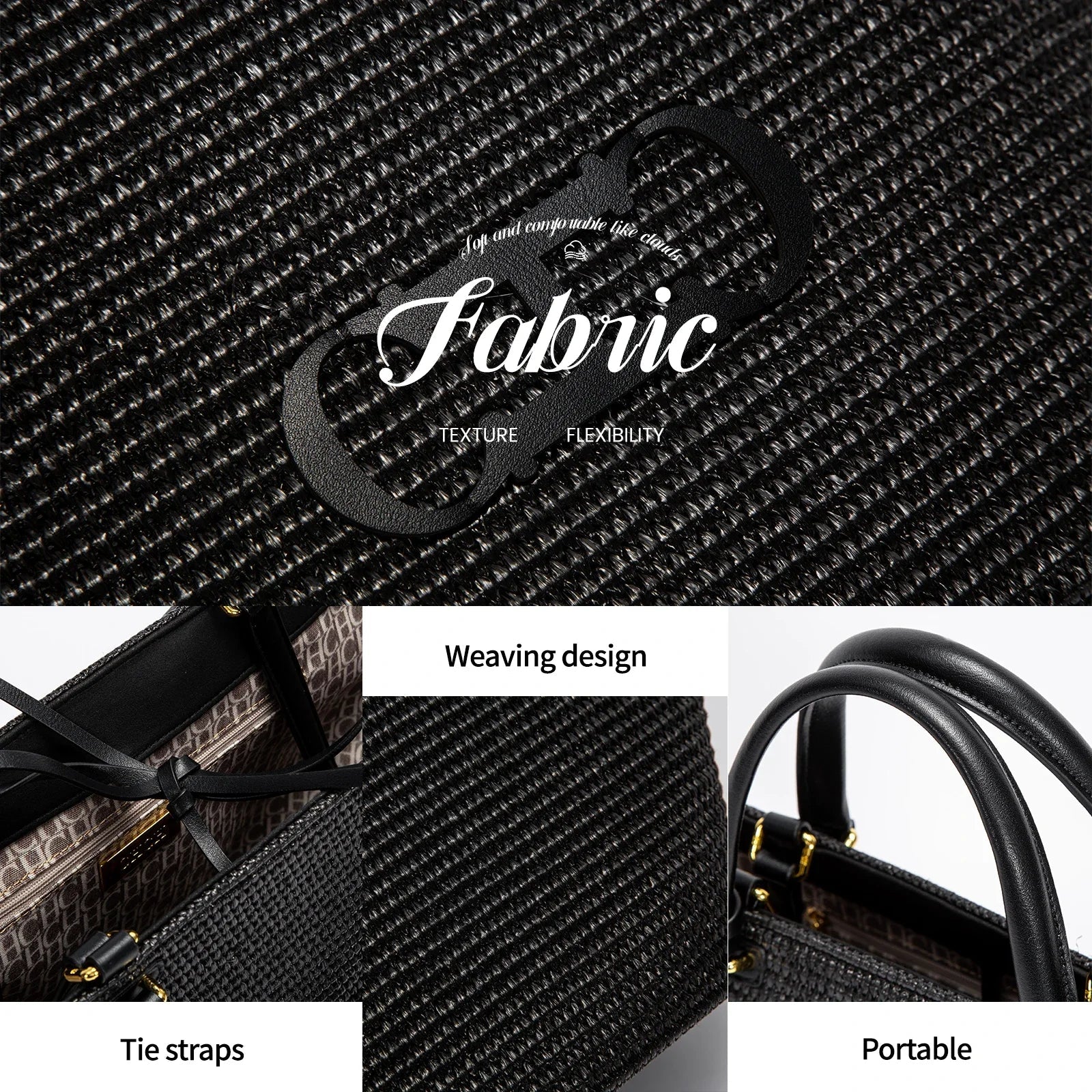 CHCH Women's Tote Bag 2024 New Vacation Beach Bag Beach Bag Handheld Shopping Bag Nanasbeautyholic