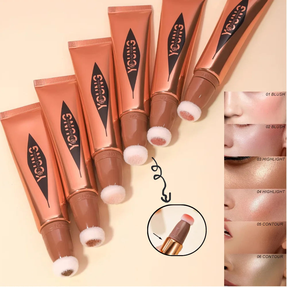 Young Vision 6-Shade Cushion Blush – Skin-Friendly Highlighter & Blush Stick