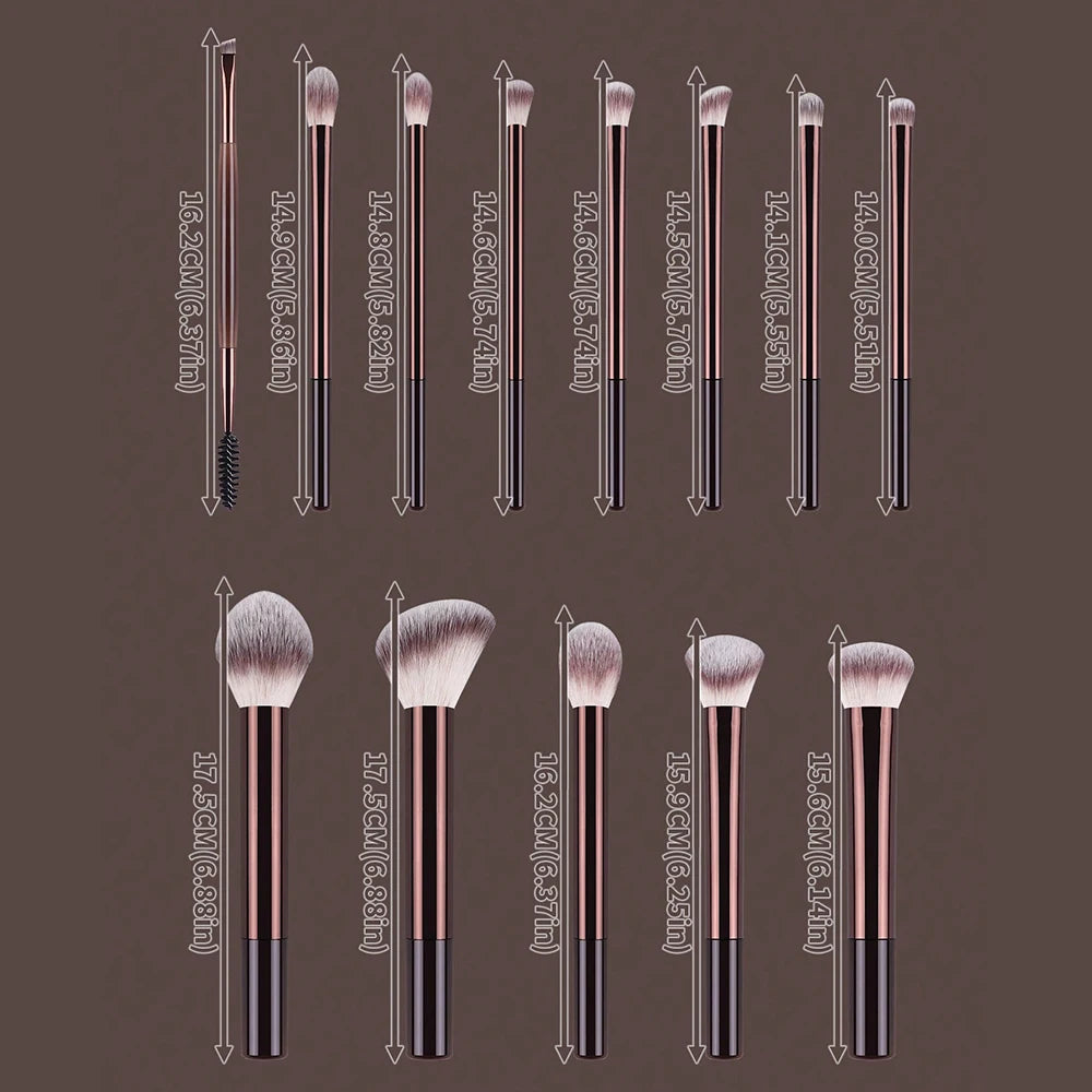 13PCS Makeup Brush Set Foundation Concealer Powder Eyeshadow Blush Brush Kabuki Blending Cosmetic Beauty Tool for Face Nanasbeautyholic