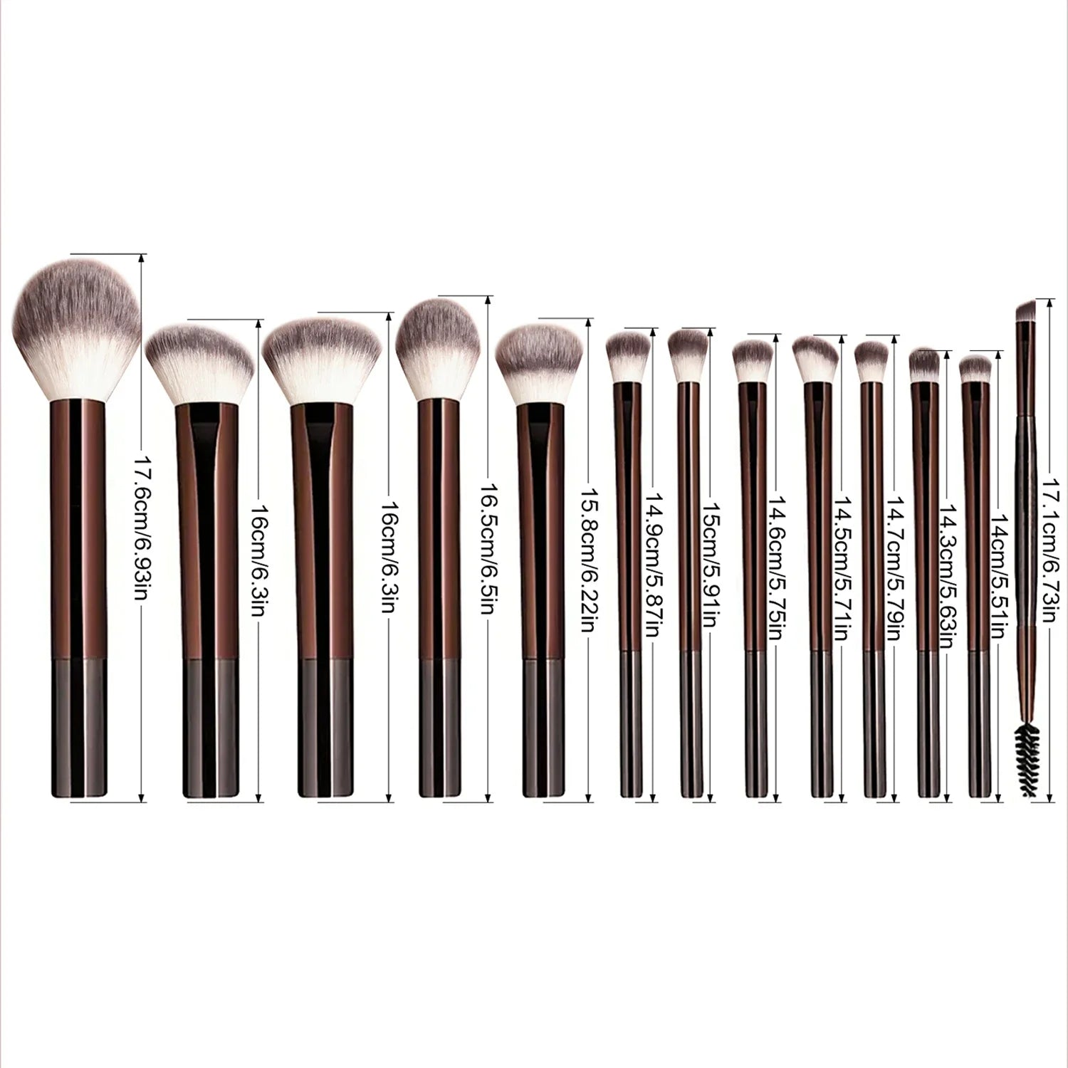 13PCS Makeup Brush Set Foundation Concealer Powder Eyeshadow Blush Brush Kabuki Blending Cosmetic Beauty Tool for Face Nanasbeautyholic