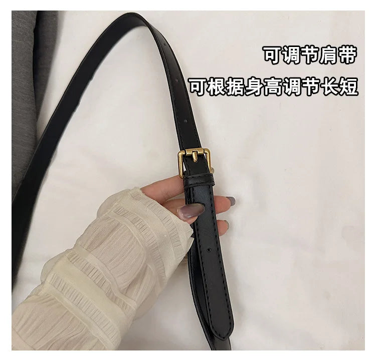 Luxe Faux Leather Bucket Bag – Large Capacity Hobo Shoulder Bag for Women