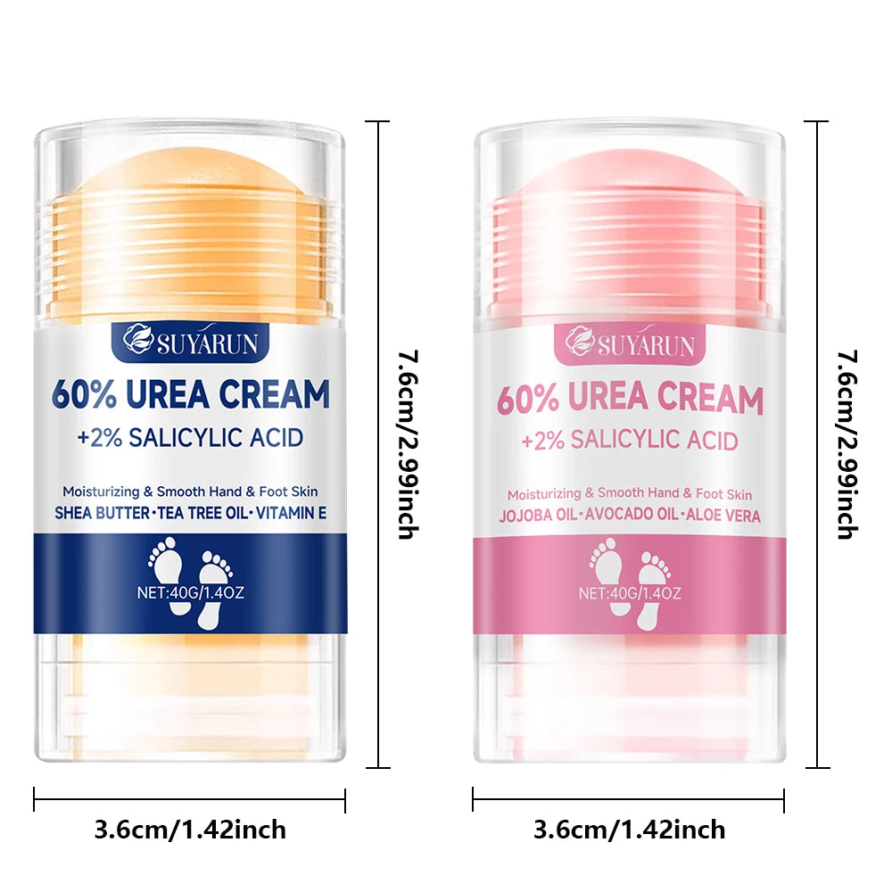 60% Urea Foot Cream Stick | Cracked Heel Repair & Deep Hydration | Exfoliating Dry Foot Care