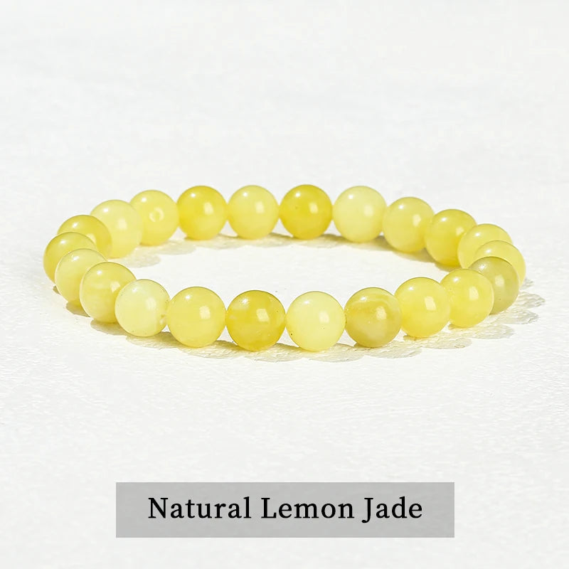 Natural Gemstone Bead Bracelet — Amethyst, Tiger Eye, Crystal, Agate & More | Reiki Healing Jewelry